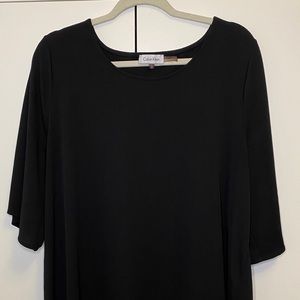 Calvin Klein split-sleeve jersey top